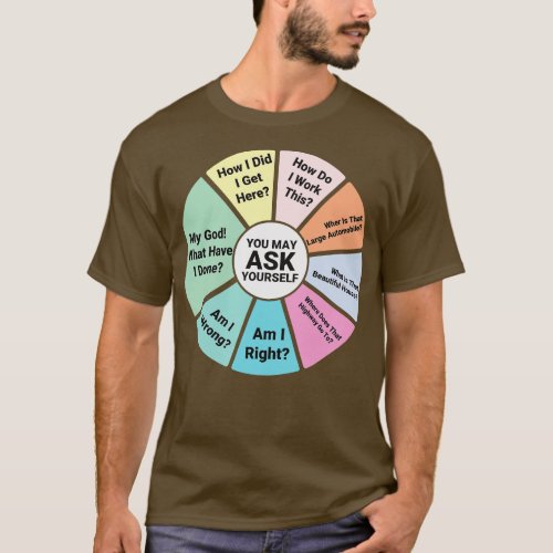 80s Music Retro Lyrics You May Ask YoursPie Chart  T_Shirt
