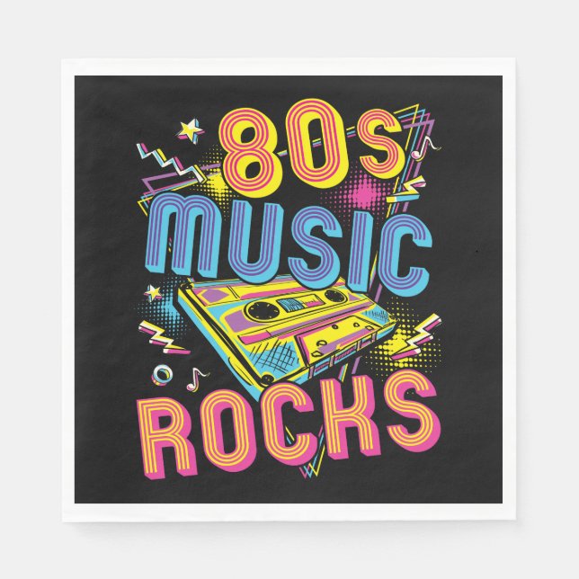 80s Music Rocks 1980s Rock  Napkins (Front)