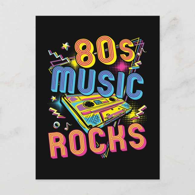 80s Music Rocks 1980s Rock  Postcard (Front)