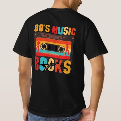 80s Music Rocks _ Vintage Retro Distressed T_Shirt