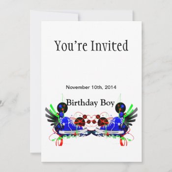 80's Neon Sneakers It's My Birthday Date Invitation by StarStruckDezigns at Zazzle