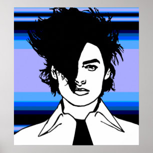 80s New Wave Guy Original Pop Music Art Poster