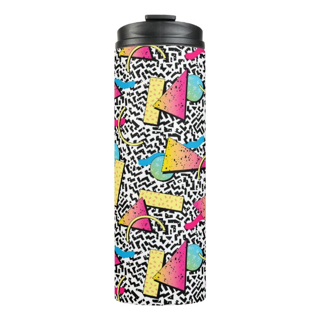 80s New Wave Retro Pattern Thermal Tumbler (Front)