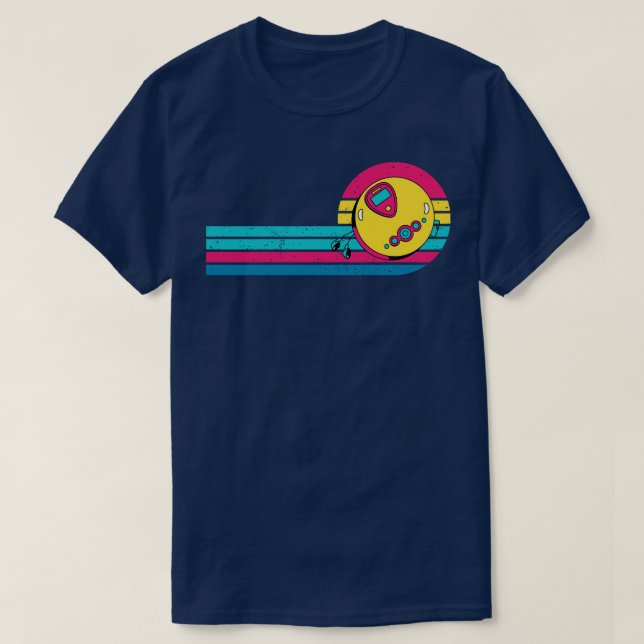 80s old cd music player vintage T-Shirt (Design Front)