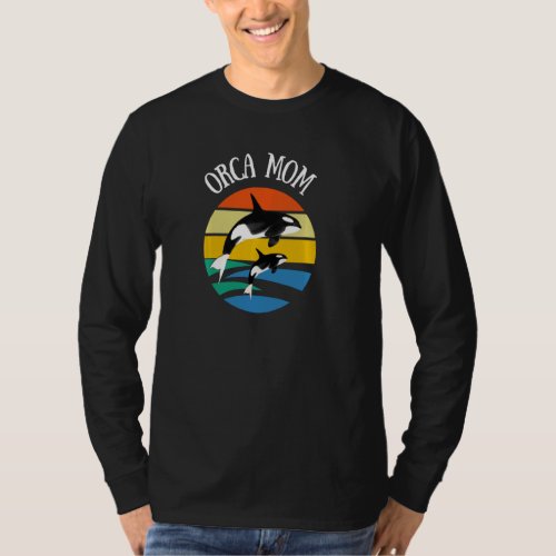 80s Orca Mom Retro Vintage Sunset Pul Hoodie T_Shirt