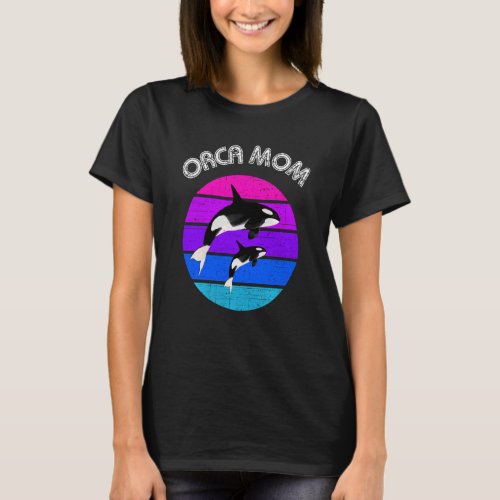 80s Orca Mom Retro Vintage Sunset Swea T_Shirt