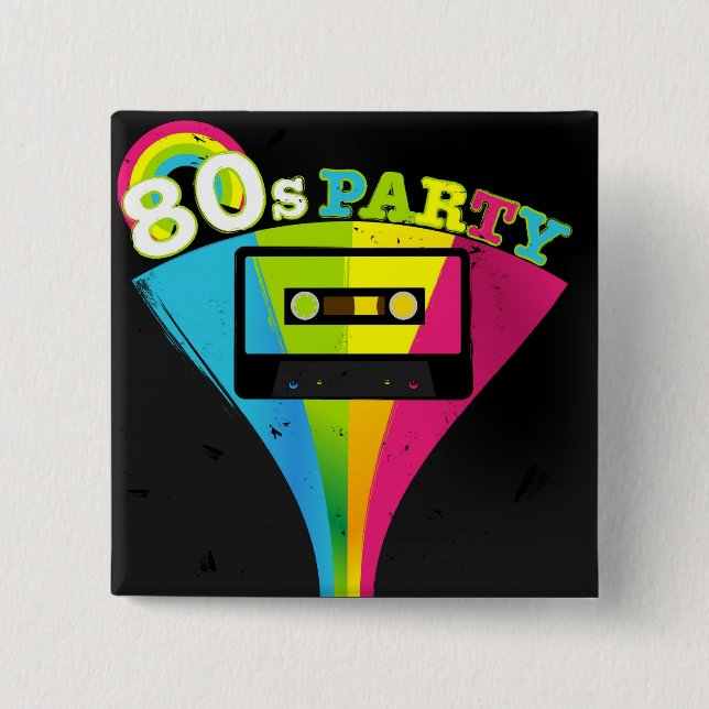 80s Party Background Button (Front)