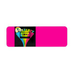 80s Party Background Label at Zazzle