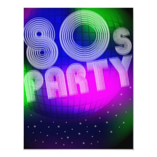 80s Party Card
