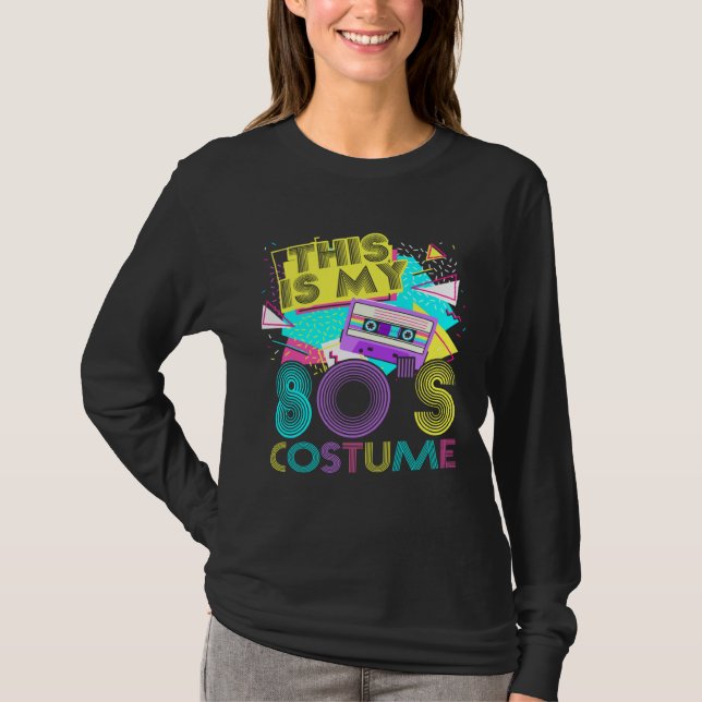 80s Party Girl Retro Costume 80s T-Shirt (Front)