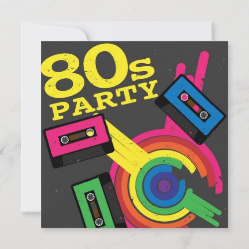 80s party invitations