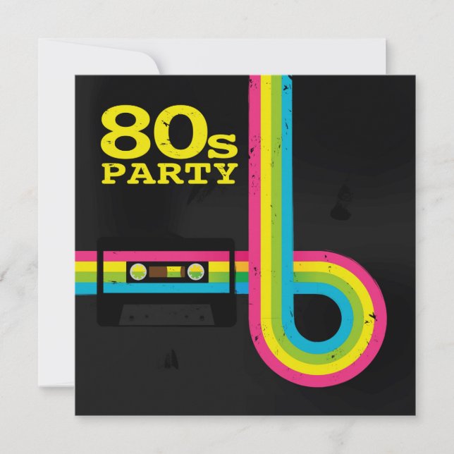 80s Party Invitation (Front)