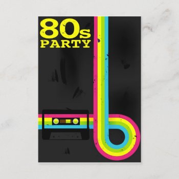 80s Party Invitation by JAM_Design at Zazzle