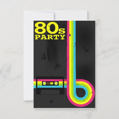80s party invitation