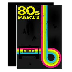 80s party invitation