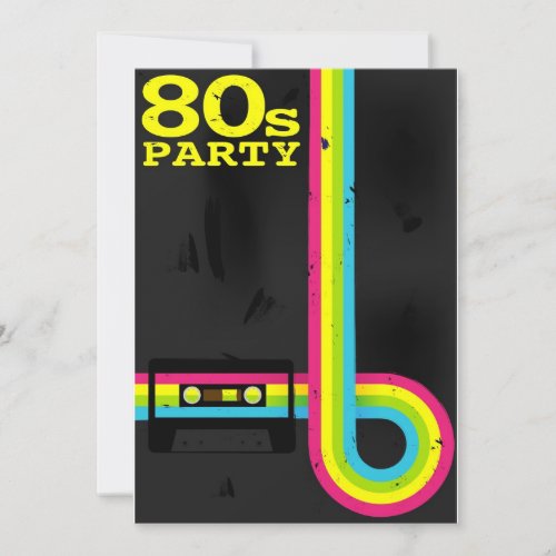 80s party invitation