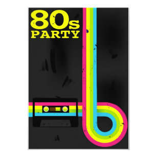 80s party invitations zazzle