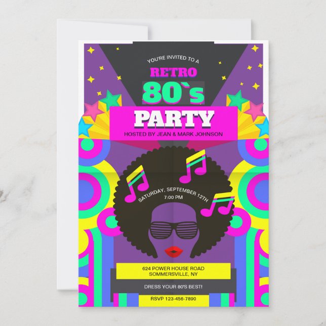 80's Party Invitation (Front)