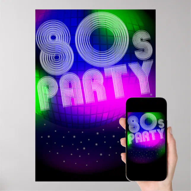 80s Party Poster | Zazzle