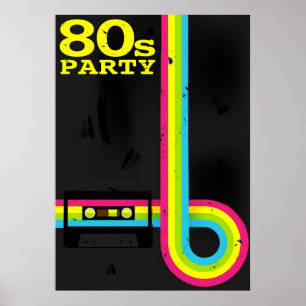 80s party poster