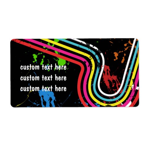 80s Party Retro Favor Sticker Shipping labels