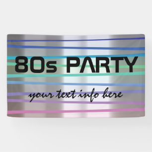 80s party theme banner
