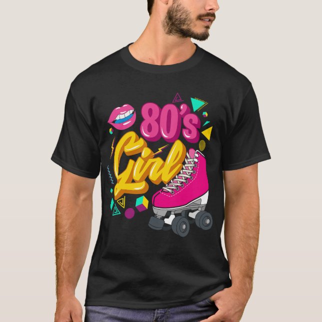 80s party theme party outfit costume vintage retro T-Shirt (Front)