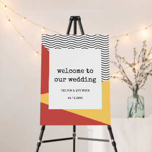 80s Pop art Memphis style wedding Foam Board