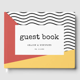 80s Pop art Memphis style wedding Guest Book