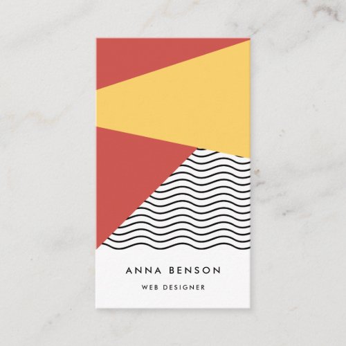 80s pop art pattern business card