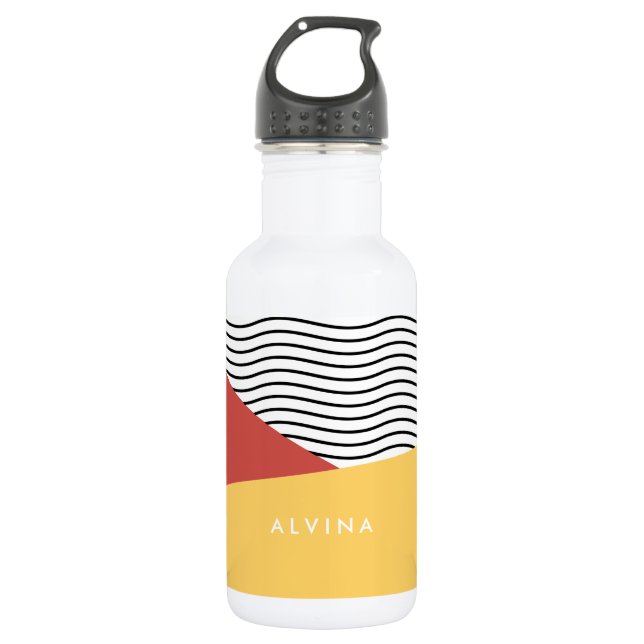 80s Pop art pattern Stainless Steel Water Bottle (Front)