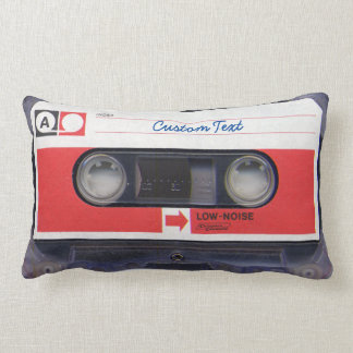 80s Pop Culture Personalized Cassette Tape Lumbar Pillow