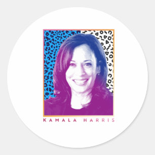 80s Poster - Kamala Harris Classic Round Sticker