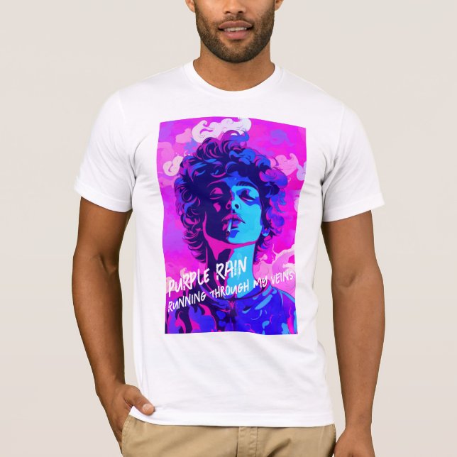 80's R&B HIP HOP PURPLE RAIN URBAN GRAPHIC T-Shirt (Front)