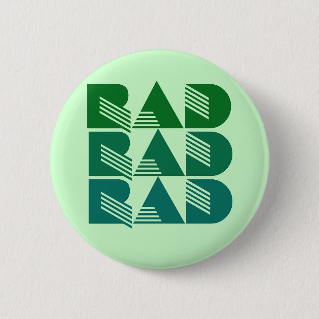 80s RAD Pinback Button (Front)