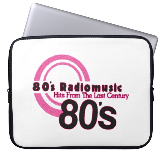 80's Radio Music Laptop Sleeve (Front)