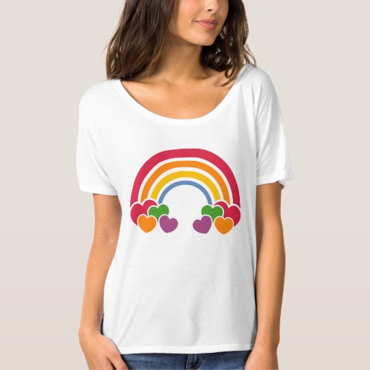 80's Rainbow 'n Hearts T-Shirt | Zazzle