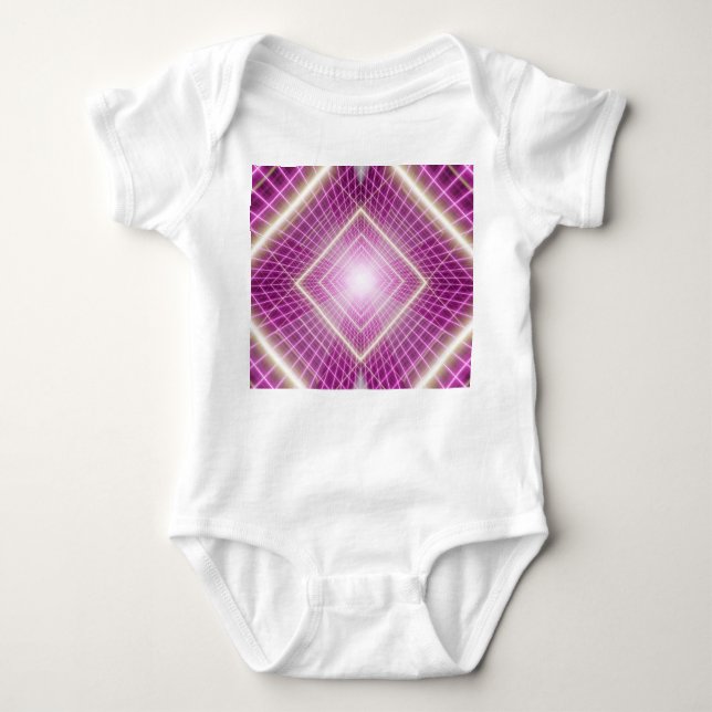 80s Retro: 3D Sci-Fi Background. Baby Bodysuit (Front)