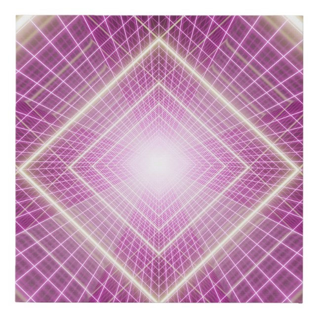 80s Retro: 3D Sci-Fi Background. Faux Canvas Print (Front)