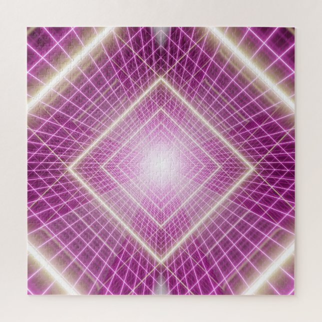 80s Retro: 3D Sci-Fi Background. Jigsaw Puzzle (Vertical)