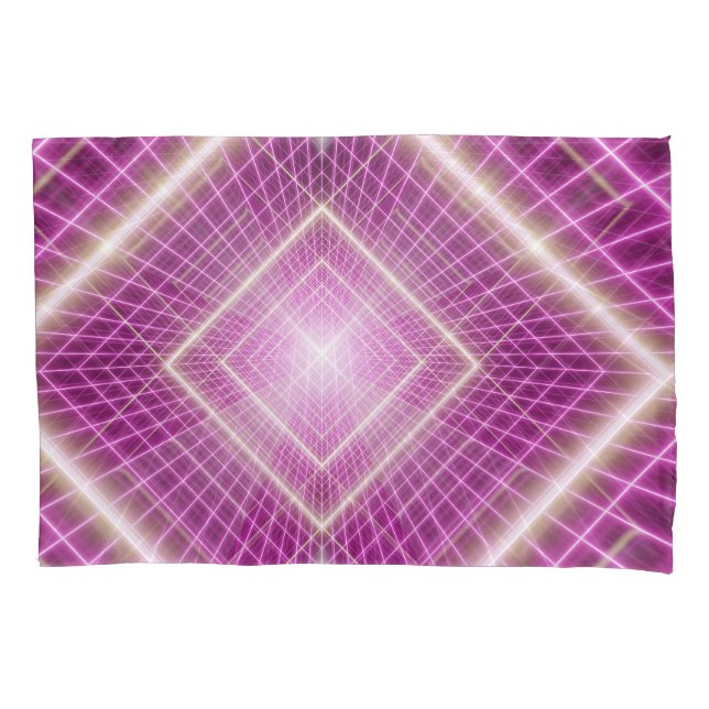 80s Retro: 3D Sci-Fi Background. Pillow Case (Front)