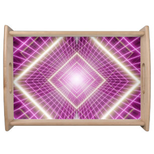 80s Retro: 3D Sci-Fi Background. Serving Tray