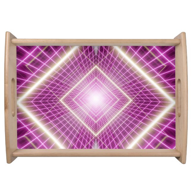 80s Retro: 3D Sci-Fi Background. Serving Tray (Front)