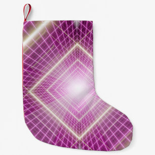 80s Retro: 3D Sci-Fi Background. Small Christmas Stocking
