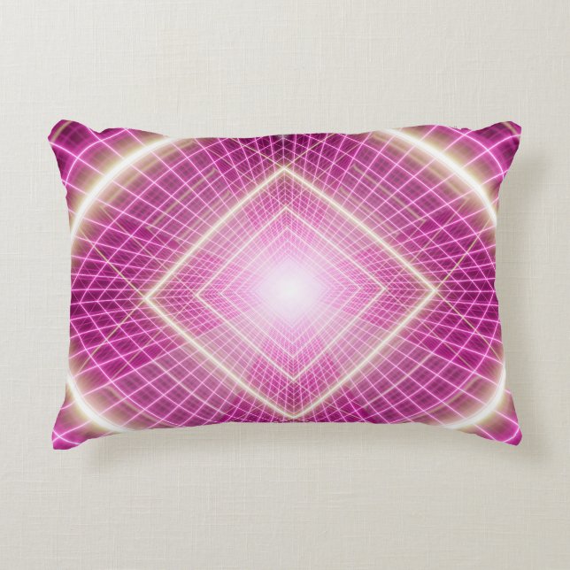80s retro and sci fi pop art scene. accent pillow (Front)
