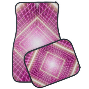 80s retro and sci fi pop art scene. car floor mat