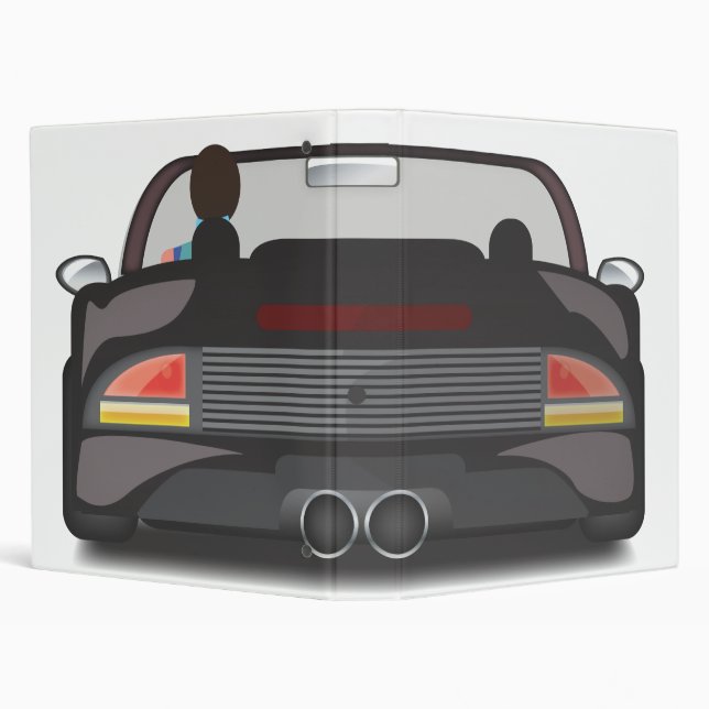 80s Retro Arcade Race 3 Ring Binder (Background)
