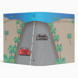80s Retro Arcade Race 3 Ring Binder