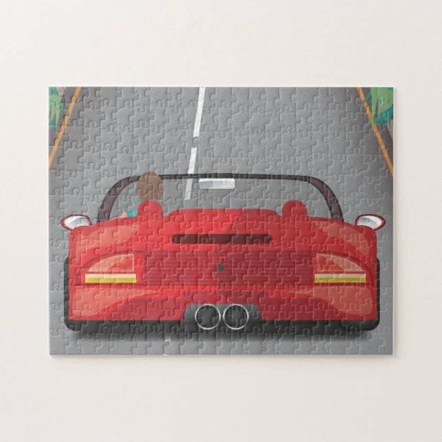 80s Retro Arcade Race Jigsaw Puzzle (Horizontal)