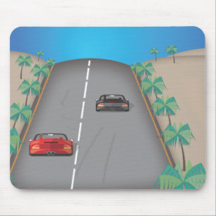 80s Retro Arcade Race Mouse Pad